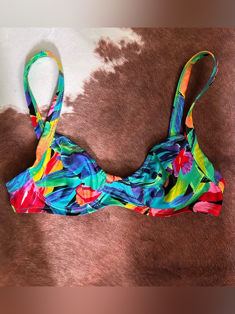 Vintage Multicolour Bikini Top